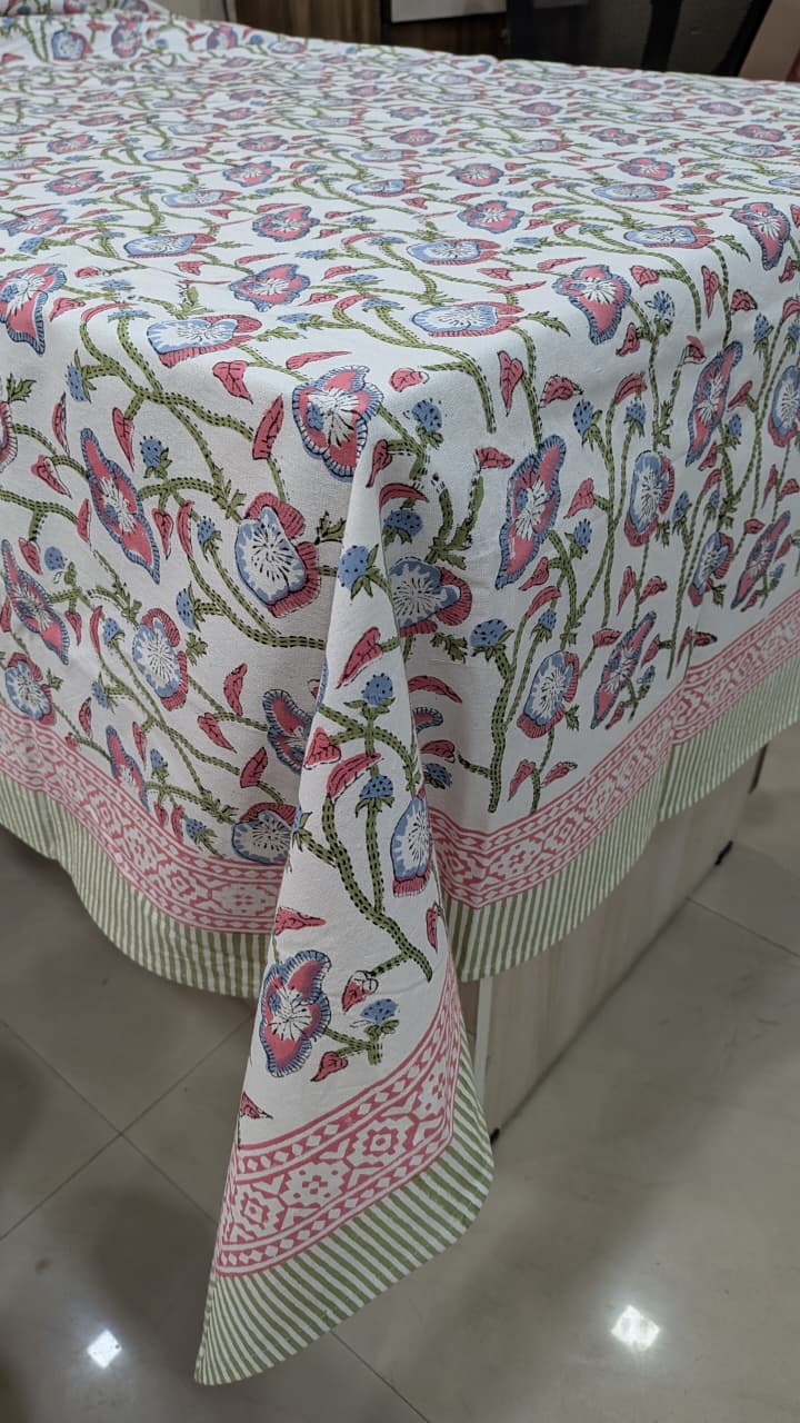 Hand Block Printed Cotton Table Cloth